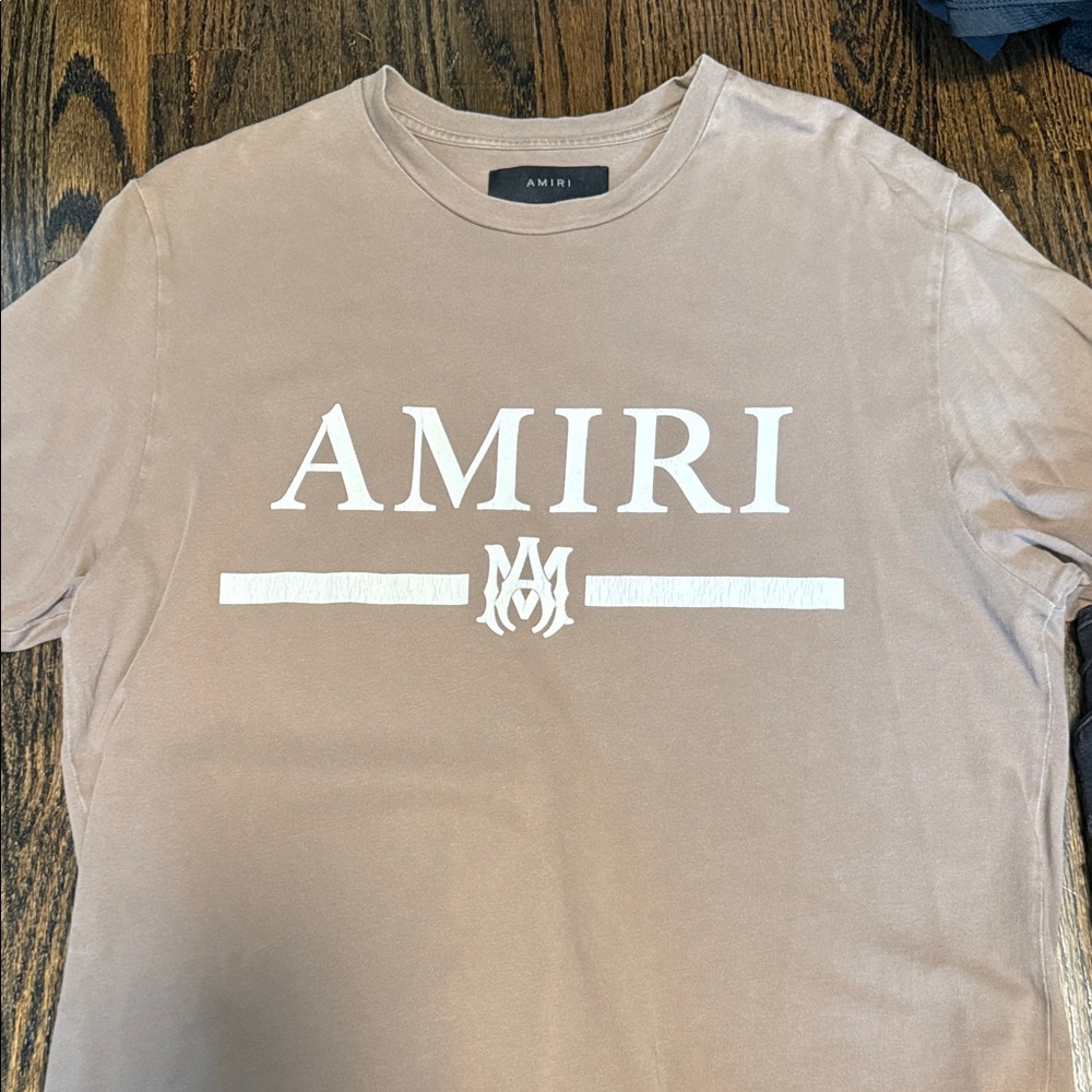 AMIRI Beige Short Sleeve Tee